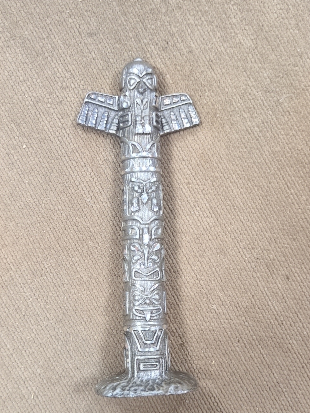 Silver Totem Pole Table Accent - Home Accents Decor